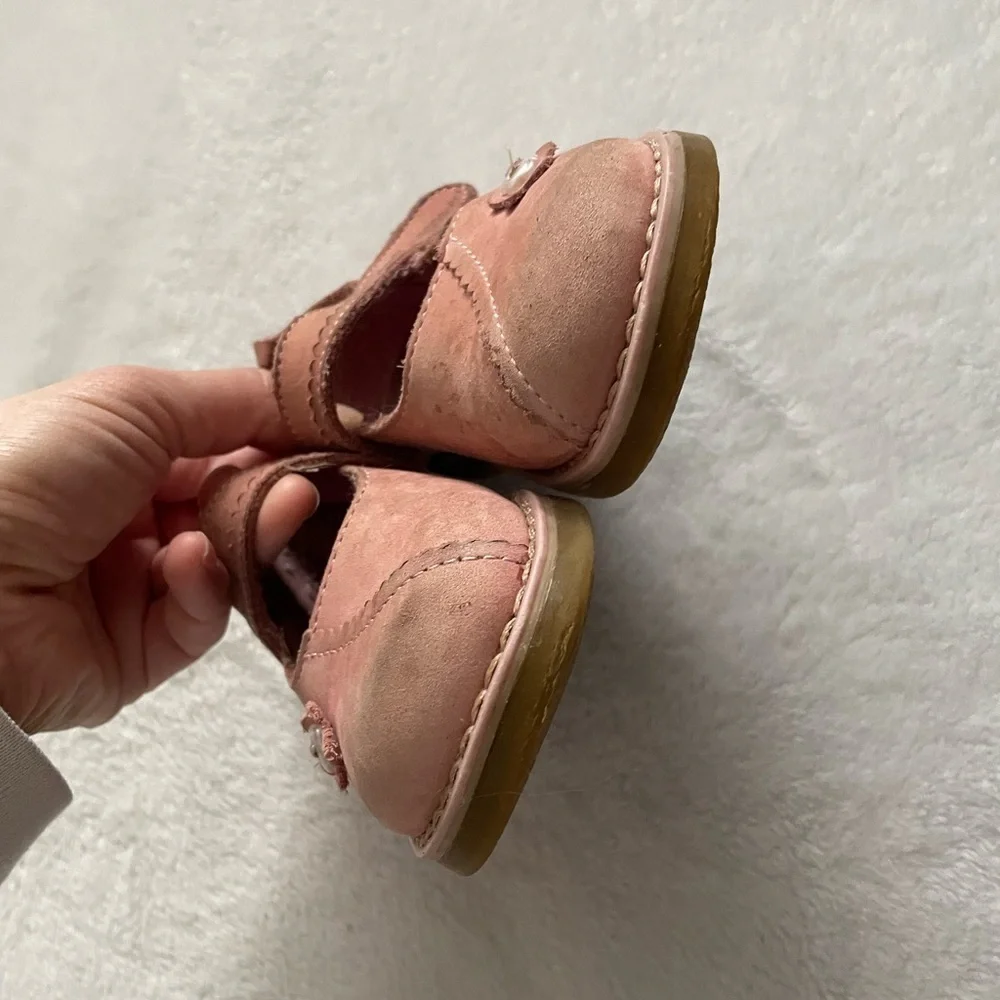 OshKosh B'gosh Pink Floral Mary Jane Shoes Vintage